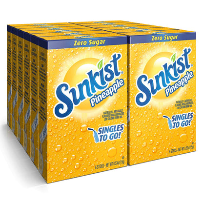 Sunkist Soda Singles To Go Drink Mix, 0.53 OZ, 6 Count (Pack of 12)