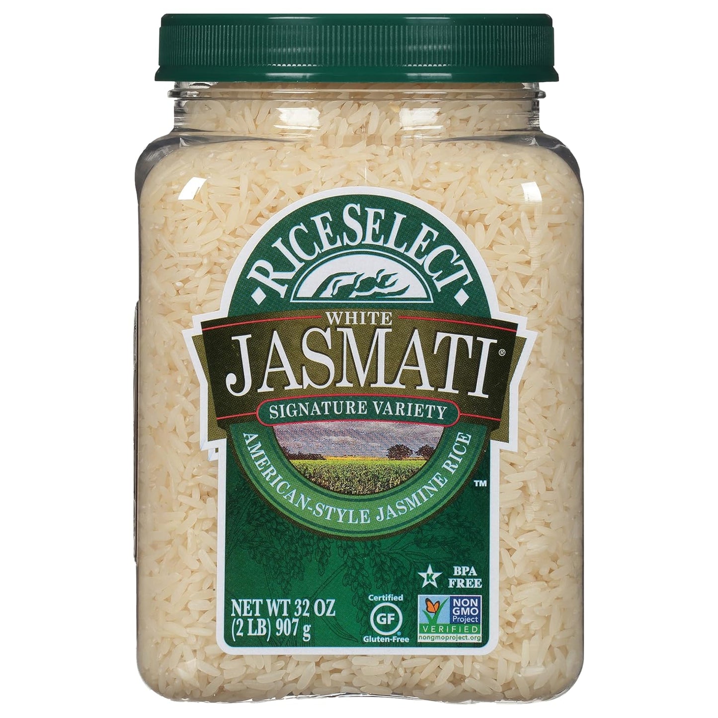 RiceSelect_Jasmati_Rice,_Long-Grain_Jasmine_Rice,_Premium_Gluten_Free_Rice,_Non-GMO,_32_Ounce_Jar