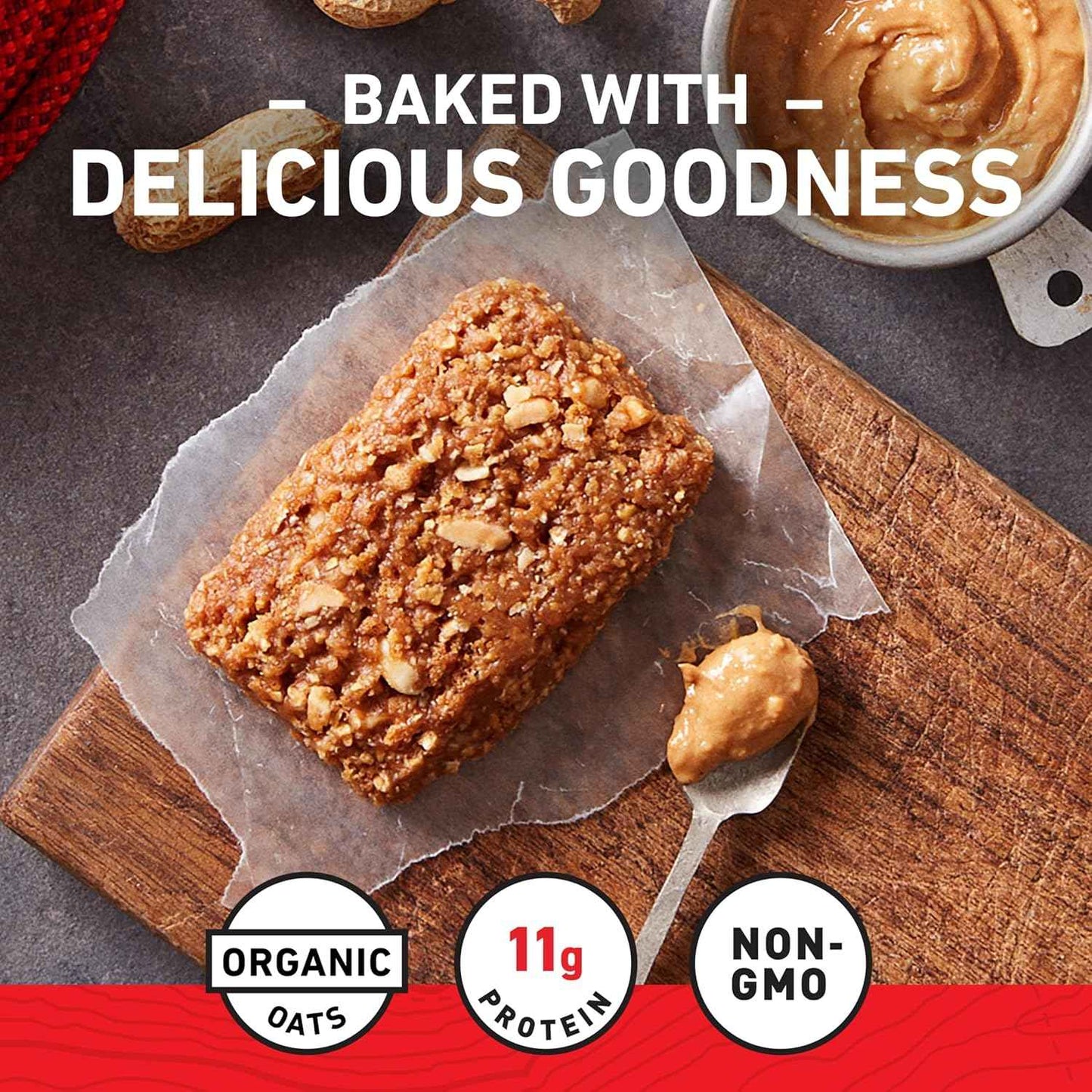 CLIF BAR - Energy Protein Bars - Crunchy Peanut Butter - Made with Organic Oats - Energy Bars - Non-GMO - (5 Pack)