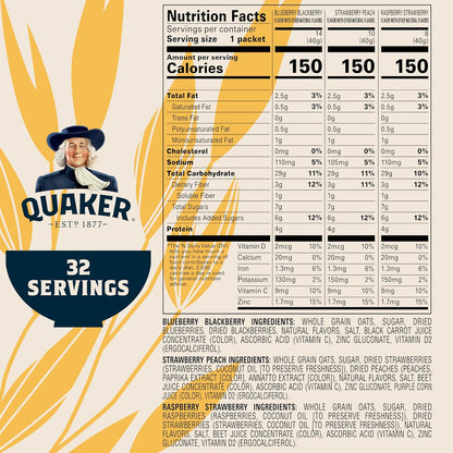 Quaker_Immunity_Instant_Oatmeal,_3_Flavor_Variety_Pack,_Good_Source_of_Vitamins_C,_D,_&_Zinc,_Whole_Grains,_No_Artificial_Flavors,_No_Colors_from_Artificial_Sources,_1.41_oz_Packets,_(32_Pack)