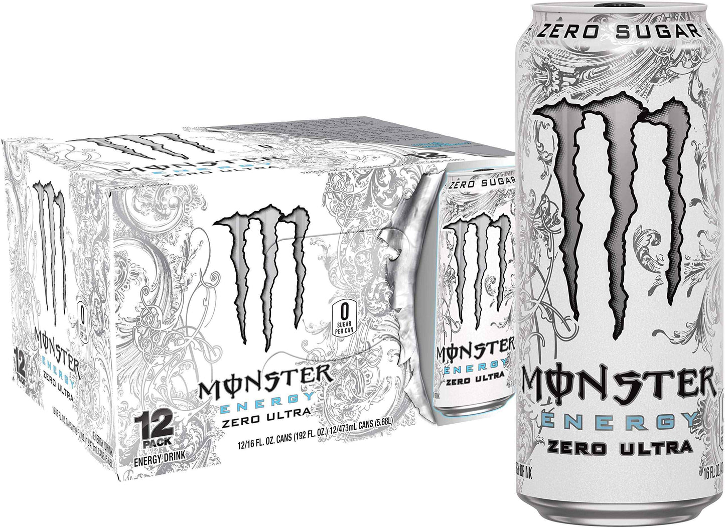 Monster Energy Ultra Variety Pack, PKZSD, Sugar Free Energy Drink, 16 Ounce | Pack of 15
