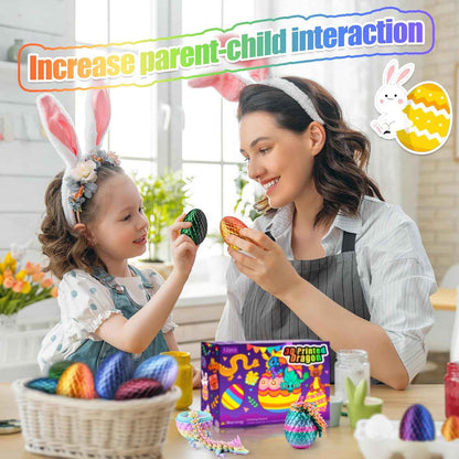 Easter 3D Printed Dragon Eggs, Prefilled Easter Dragon Egg with Dragon Toy for Basket Stuffers, Goodie Bag Fillers, Easter Egg Hunt, Unique Easter Basket Essentials for Kids