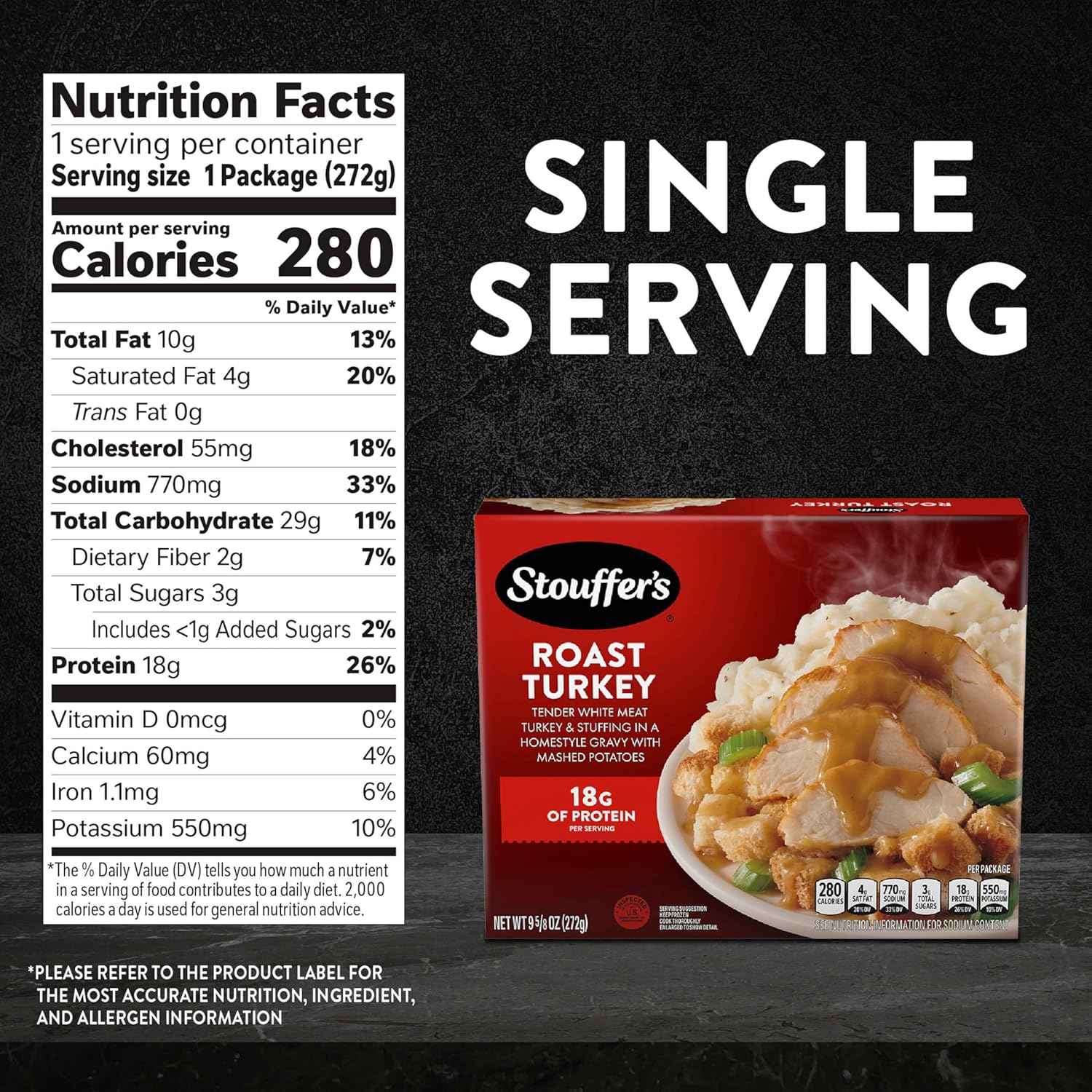 Stouffer's Roast Turkey, Frozen Meal, 9.59 Ounce (Pack of 1)