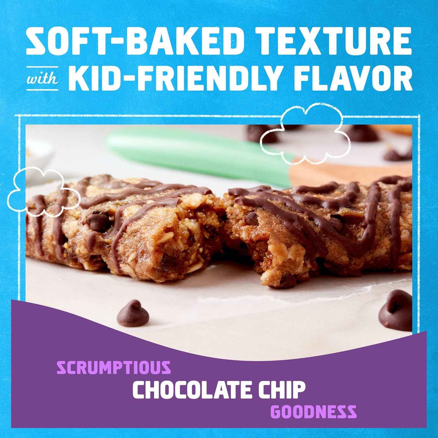 Zbar - Chocolate Chip - Soft-Baked Energy Snack Bars - Non-GMO - 12g Whole Grains - USDA Organic Granola Bars (6 Pack)