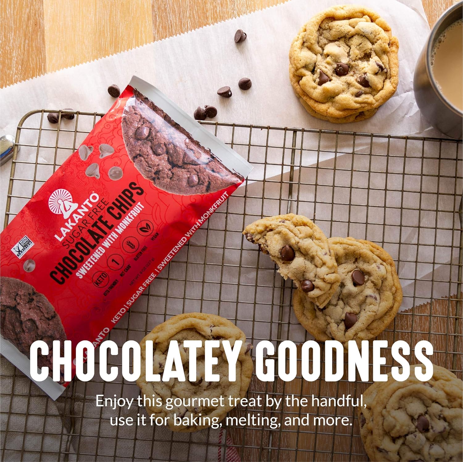 Lakanto_Sugar_Free_Semi_Sweet_Chocolate_Chips_-_Monk_Fruit_Sweetener_and_Erythritol,_Perfect_for_Baking,_Pancakes,_Muffins,_Protein_Bites,_Melting,_Mixing,_Snacking,_Gluten_Free,_Vegan_(8_oz_-_Pack_of_1)