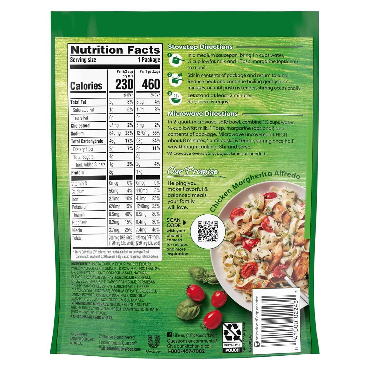 Knorr Pasta Sides Alfredo Broccoli Fettuccine For Delicious Quick Pasta Side Dishes 4.5 oz