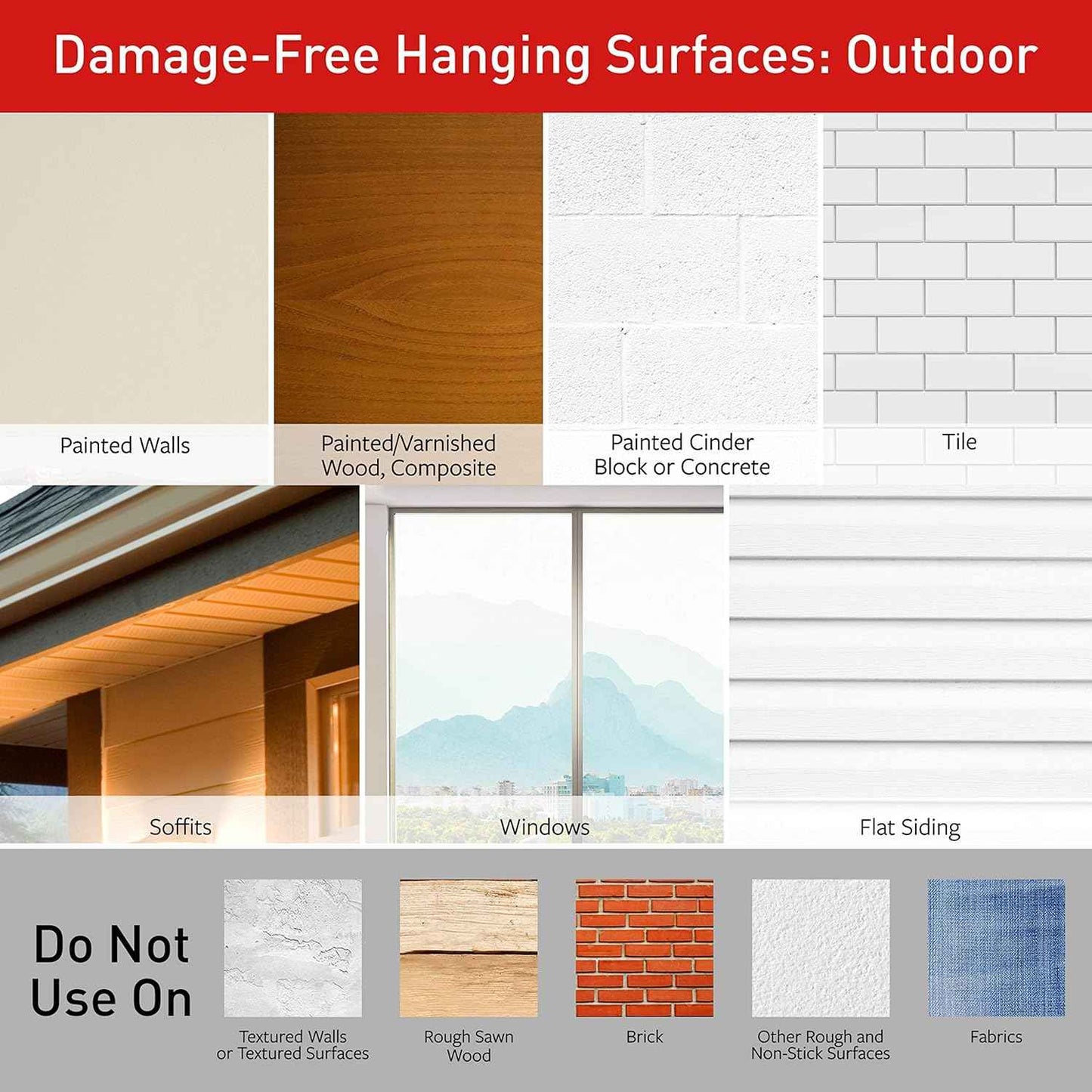 Command Outdoor Large Bronze Hooks, Holds 5 lb, Damage-Free, Weather Resistant for Hanging Decor