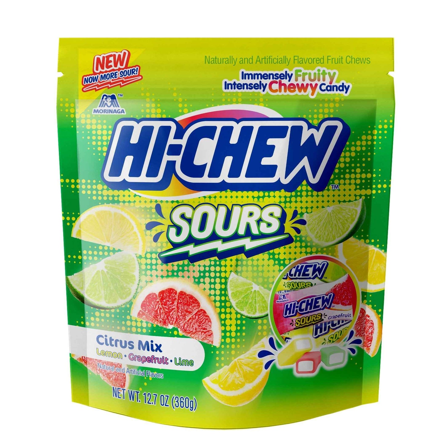 HI-CHEW Assorted, Green Apple Strawberry Mango Grape, Soft & Chewy Candy 2lb - 185+ Pieces Individually Wrapped - Made with Immensely Juicy Fruity Flavors