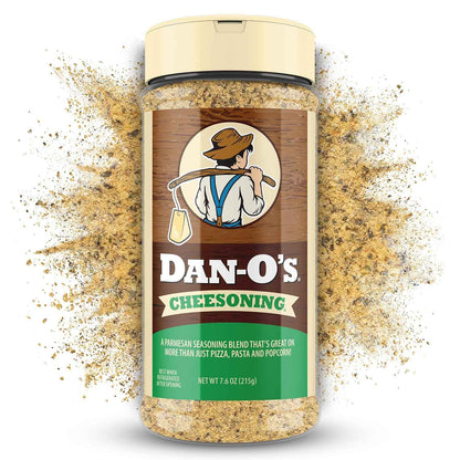 Dan-O's, 7.6 oz Bottle, All Purpose Seasoning for Pizza, Popcorn, Chicken, Bread and More, Sugar Free, Zero Calorie, Parmesan Cheese Replacement for your Favorite Foods