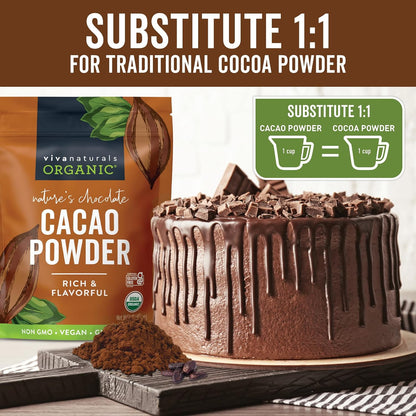 Viva_Naturals_Organic_Cacao_Powder,_1lb_-_Unsweetened_Cacao_Powder_With_Rich_Dark_Chocolate_Flavor,_Non-GMO,_Certified_Vegan_&_Gluten-Free,_454_g