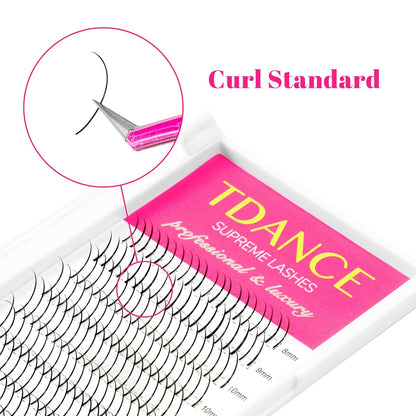 TDANCE_Premade_Spikes_Eyelash_Extension_Supplies_Thickness_0.07_D_Curl_Mix_14-19mm_Matte_Black_Eyelash_Extensions_Spikes_Fans(Spikes,D-0.07,14-19mm)_Korean_Makeup_Cosmetic_Eyelashes_Extensions