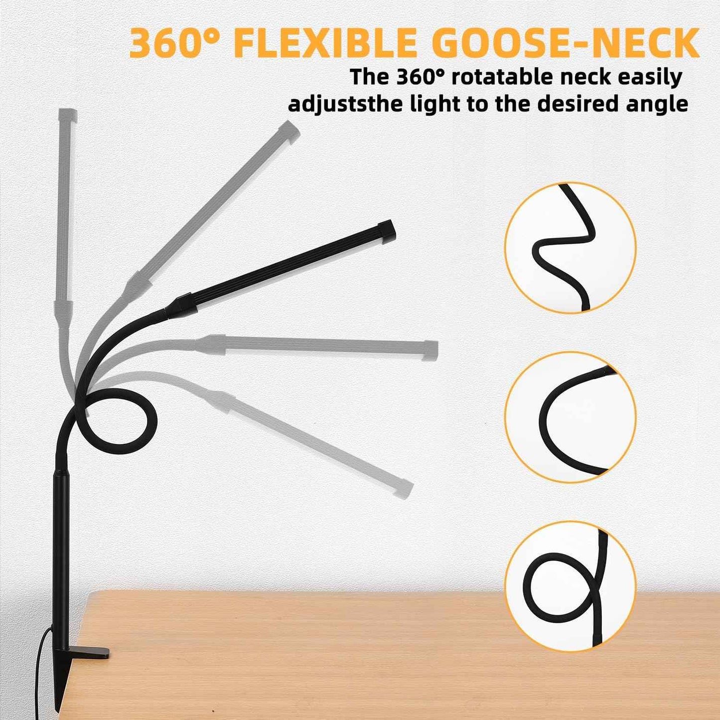 LED Desk Lamp with Clamp – Home Office Task Light for Remote Work & Deep Focus