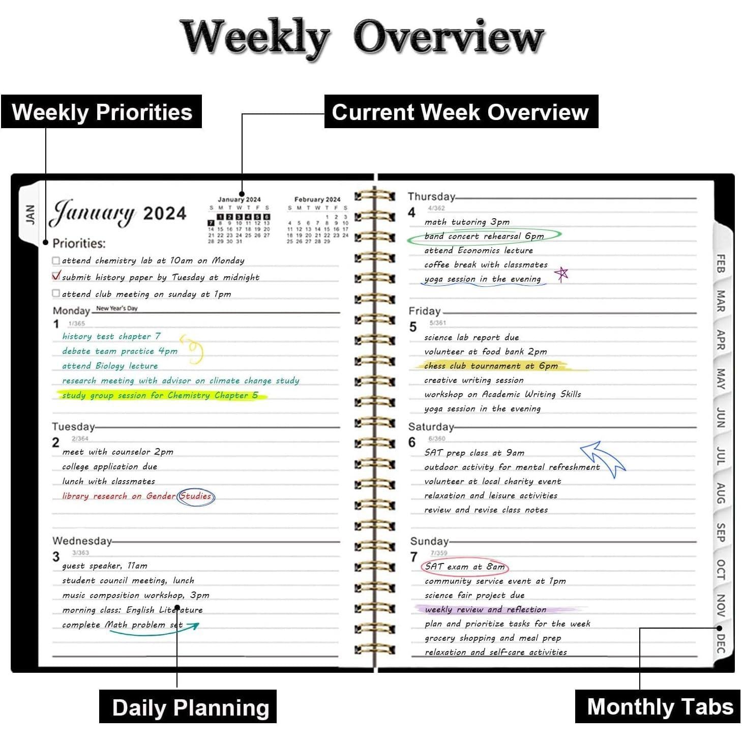 2024_Planner_-_Weekly_and_Monthly_Planner_from_January_2024_-_December_2024,_2024_Daily_Planner_Notebook_with_12_Monthly_Tabs,_Spiral_Twin-Wire_Binding,_6.3"_x_8.4"