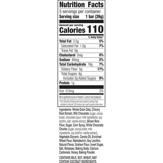 9g of whole grain per serving toward the 48g daily recommended intake