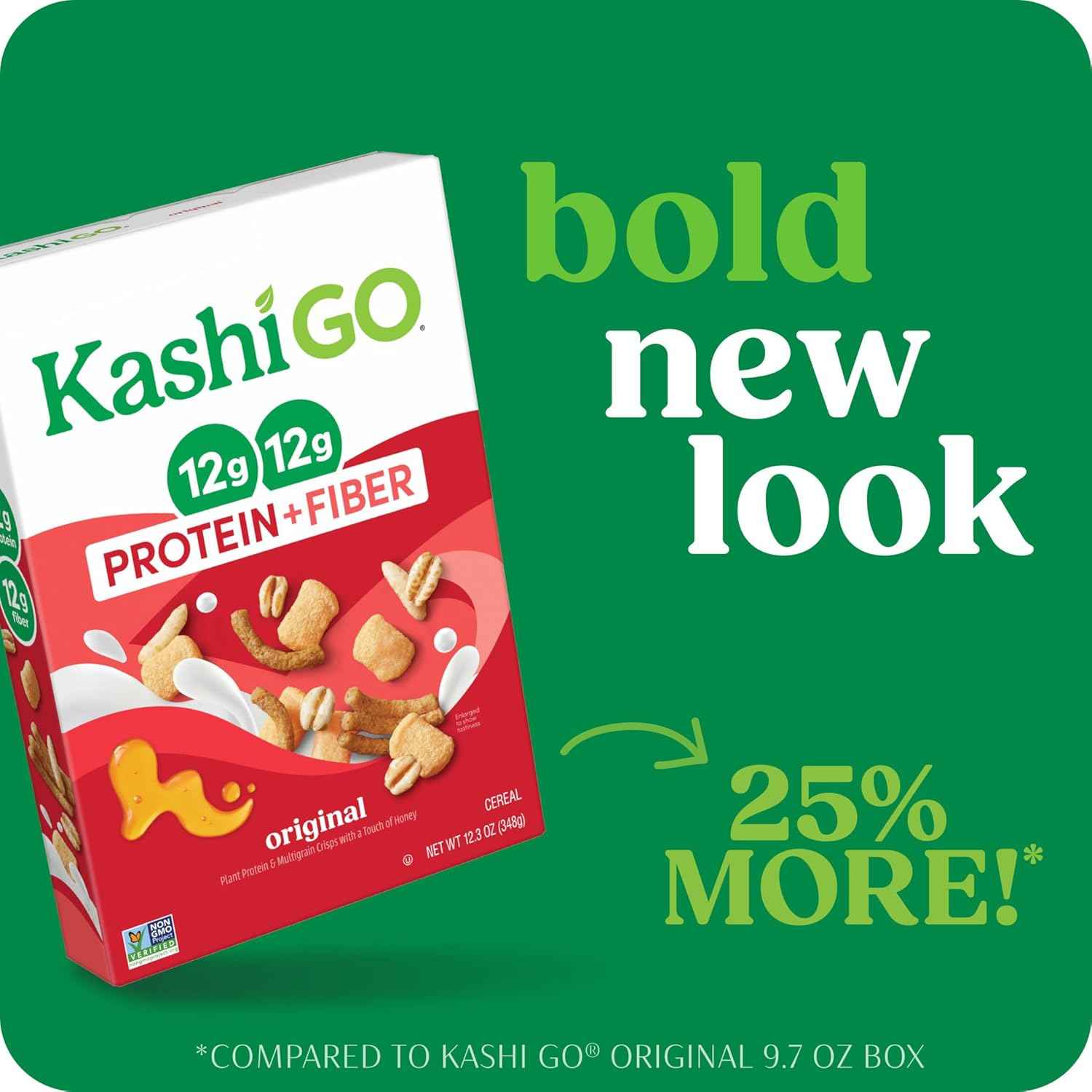 Kashi GO Protein Cereal – 12g Fiber and Protein to Support Your Gut Health and Self-Care Breakfast