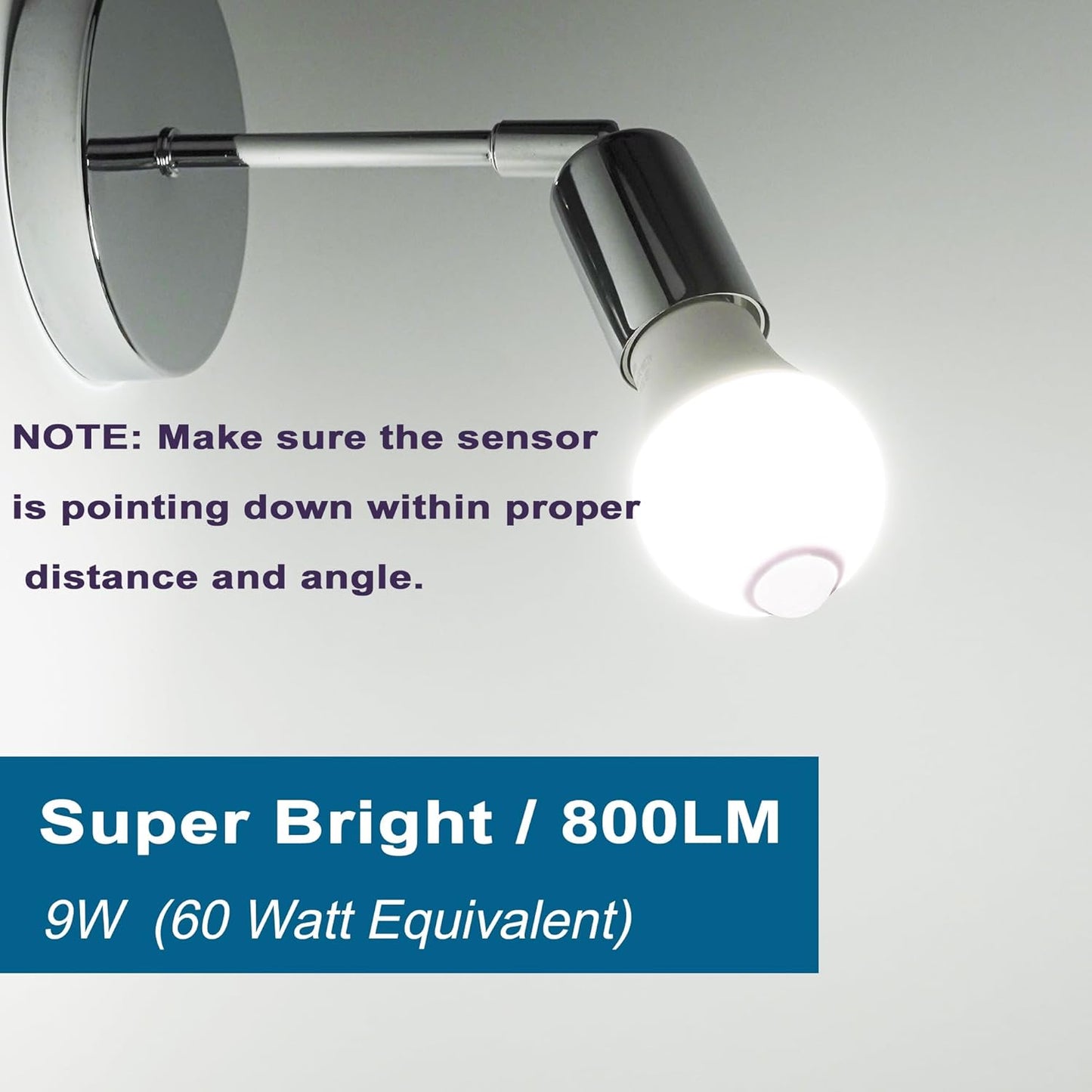 9w a19 led bulb, 60w incandescent equivalent, 800 lumens at 5000k daylight