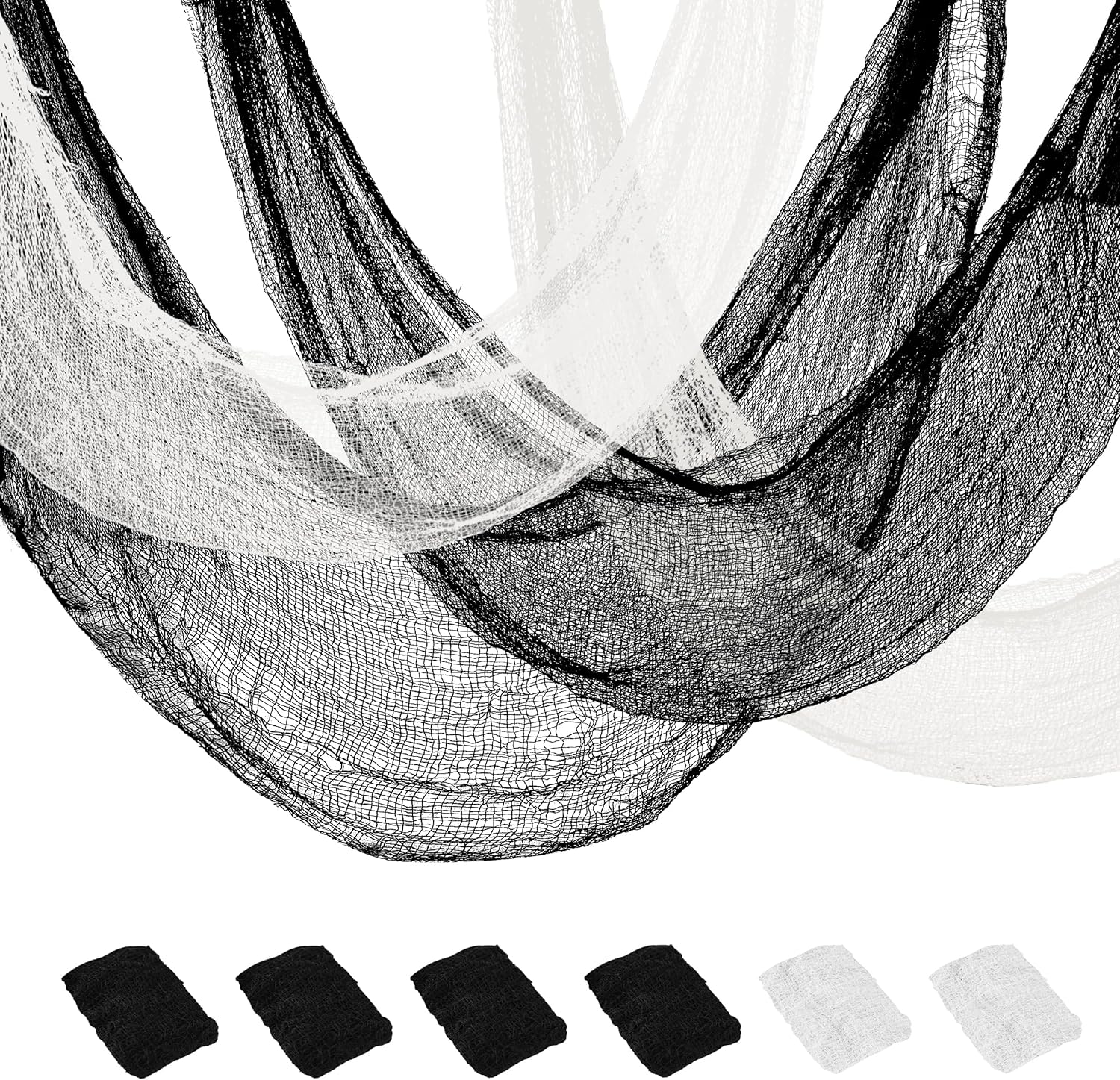 Creepy_Cloth_6Pcs_30×72inch_Black_Spooky_Scary_Gauze_Decor_Halloween_Decorations_for_Party_Indoor_Outdoor_(4Black_+_2White)