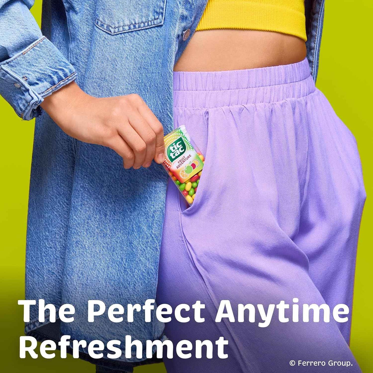 Tic Tac Bulk Fruit Adventure Refill Bag, On-the-Go Pocket-Sized Mints, Includes Empty Refillable Pack, 17.2 oz