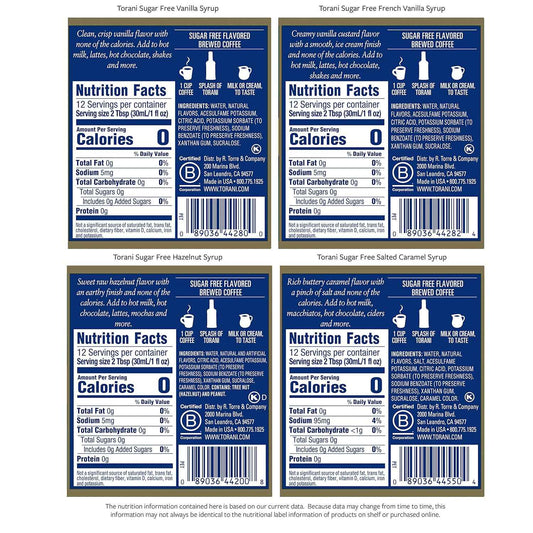 Torani Syrup, 12.7 Ounce (Pack of 4)