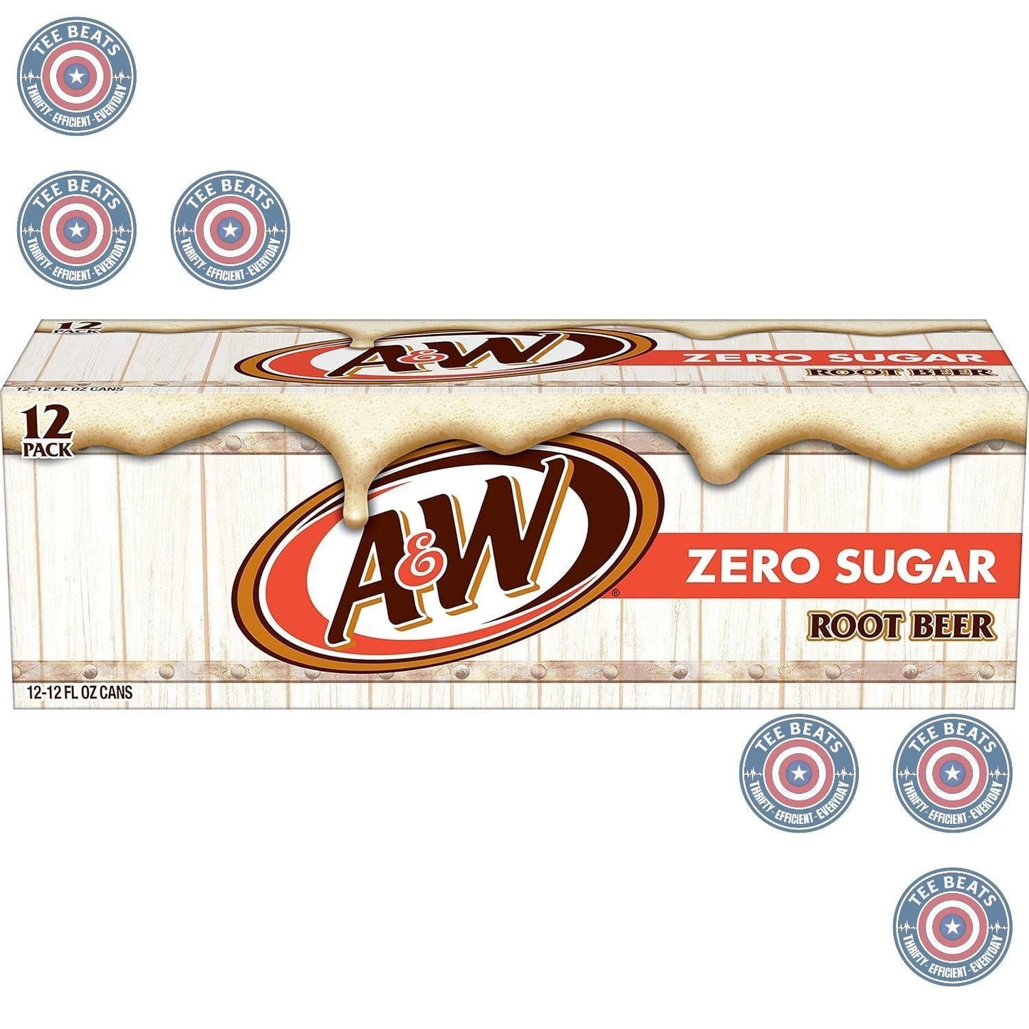 A&W Zero Sugar Root Beer Soda, 12 fl oz cans (12 pack) – Kid-Friendly Root Beer for Lunchboxes, Playdates, and Afternoon Snacks