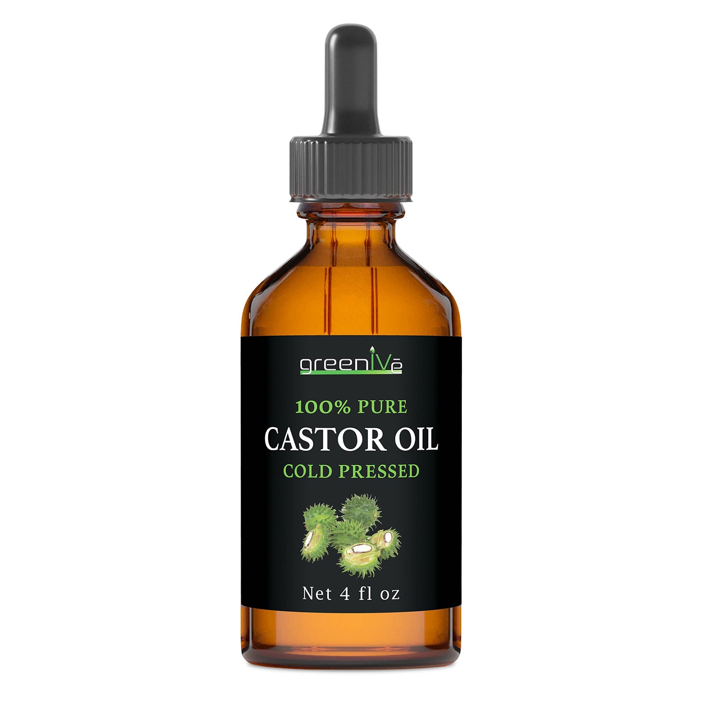 GreenIVe_-_100%_Pure_Castor_Oil_-_Cold_Pressed_-_Hexane_Free_-_Exclusively_on_Amazon_(4_Fl_Oz_(Pack_of_1))