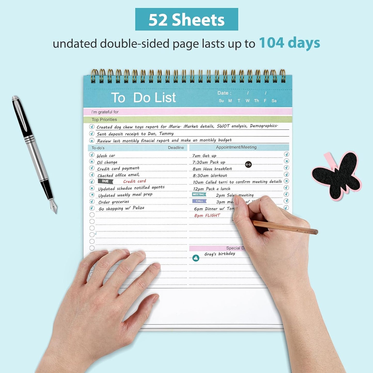 To_Do_List_Notepad,_Spiral_Bound_Undated_Daily_Planner,_52_Sheets_Tear_Off_Task_Planning_Pad_with_Checklist,_For_Work_Office_Home