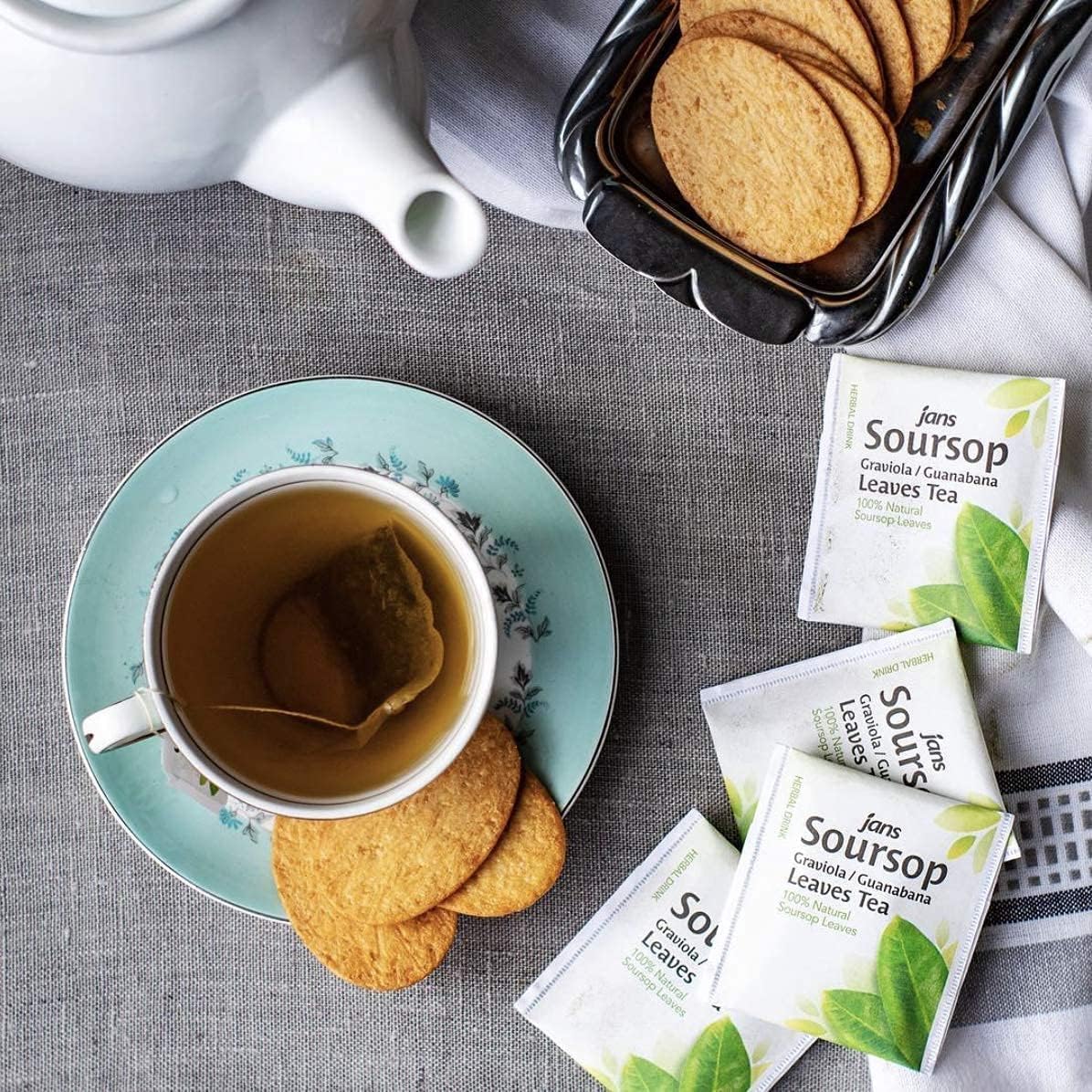 Soursop_Tea_100%_Natural_(25_Bags)_–_Jans_Leaf_Herbal_Bags_Graviola_Rich_in_Antioxidants_&_Vitamins_Caffeine-Free,_Sugar-Free,_Zero_Fat,_Cholesterol_Sodium