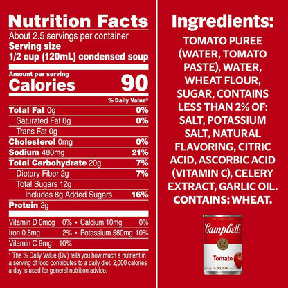 Campbell's Condensed Tomato Soup – No-Microwave Family Lunchbox Soup for Busy Parent Meal Prep