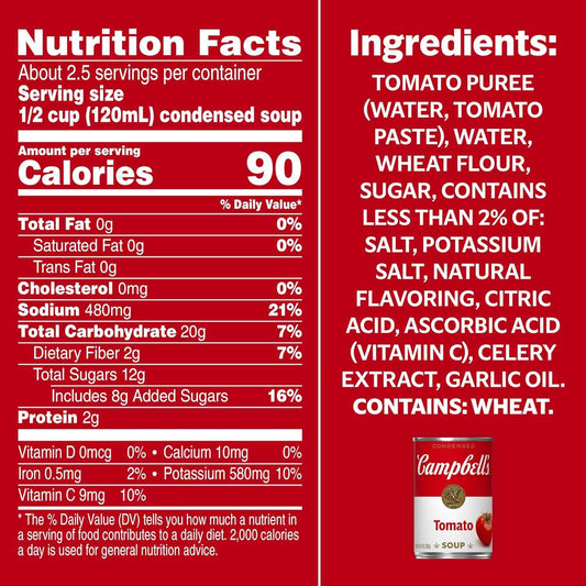 Campbell's Condensed Tomato Soup – No-Microwave Family Lunchbox Soup for Busy Parent Meal Prep