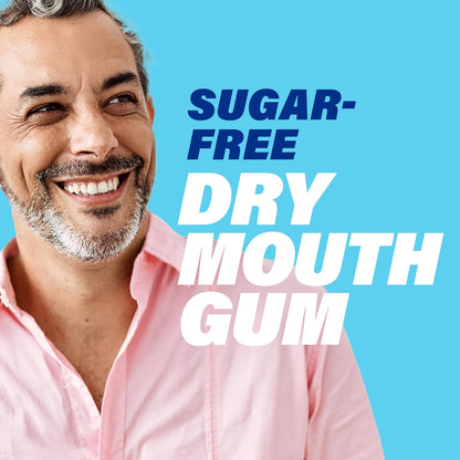 ACT Dry Mouth Gum – Travel Bag Companion for Flight and Road Trip Hydration, Soothing Mint