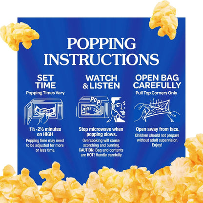 ACT II Butter Lovers Microwave Popcorn, 6 ct 2.75 oz Bags — 0g Trans Fat Mindful Snacking for the Home