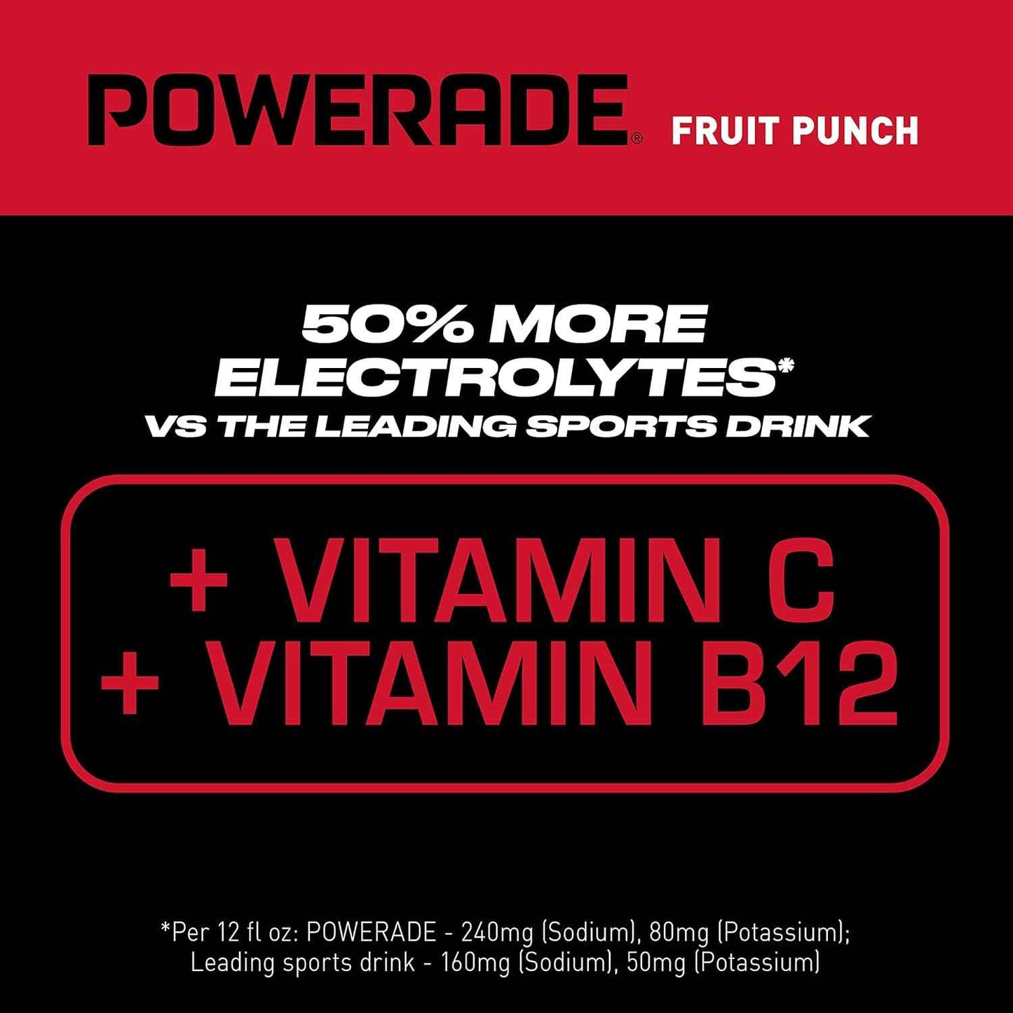 Powerade Fruit Punch – Electrolyte Replenishment for Post-Workout Recovery and Self-Care, 20oz 8 Pack