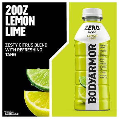BODYARMOR ZERO Sugar Lemon Lime – Clean-Label Electrolyte Drink for an Uncluttered Wellness Fridge