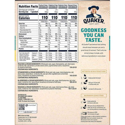 Quaker Immunity Instant Oatmeal – Workplace Breakroom Commuter Bag Meal, 3 Flavor Variety Pack Ready in Under Two Minutes