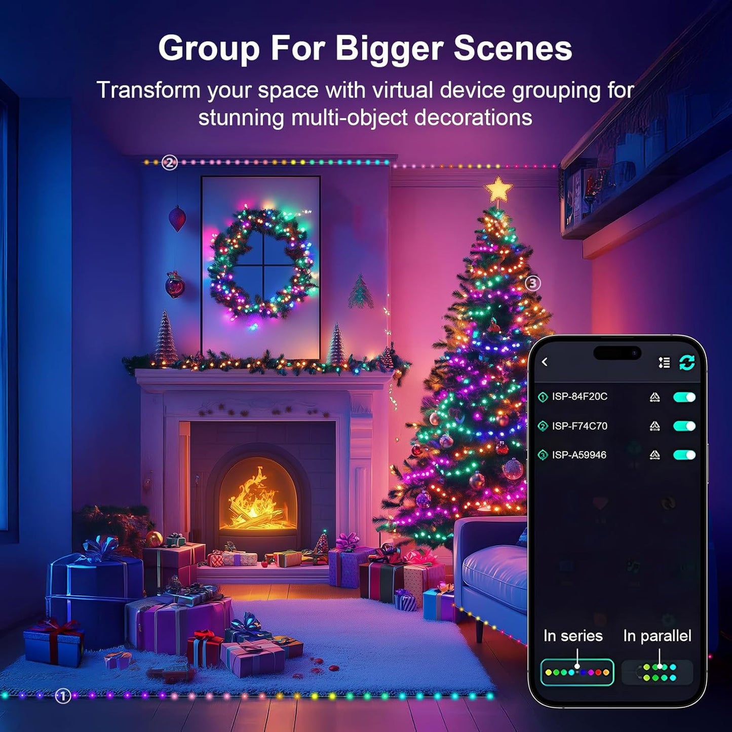 Adecorty Smart Fairy String Lights – Thoughtful Birthday Gift for Her, App-Controlled Bedroom Ambiance