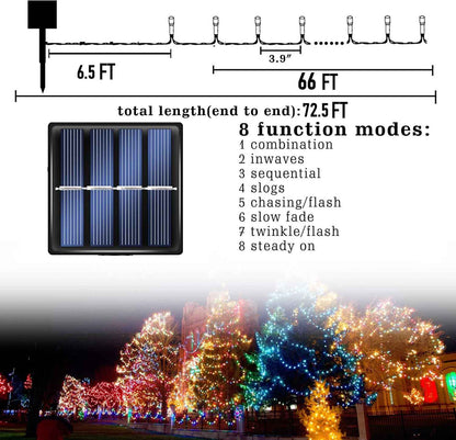 Dazzle Bright Multi-Color Solar Fairy Lights – Romantic Valentine's Day Gift for Her, Waterproof Outdoor String Lights