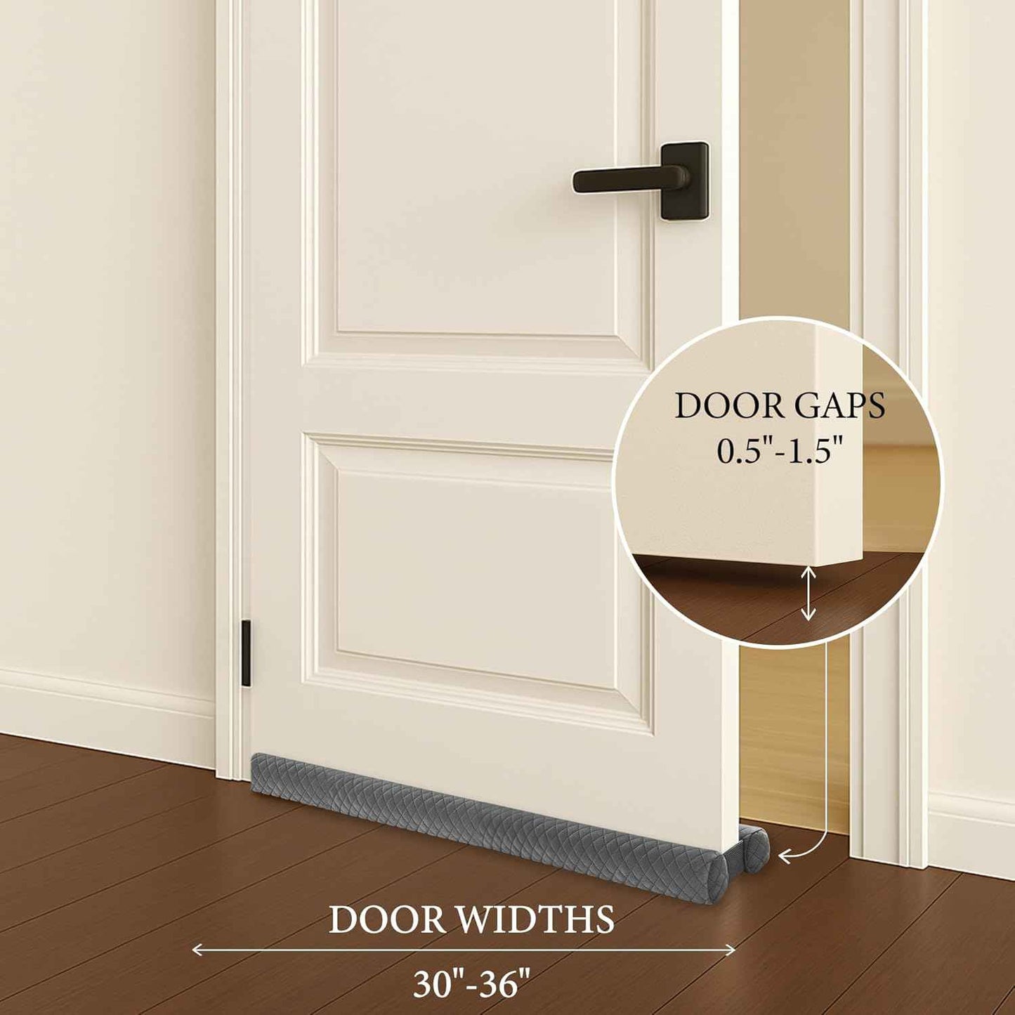 BedyKate Velvet Under Door Draft Stopper – Bedroom Wellness Essential for Blocking Hallway Light and Noise During Nightly Wind-Down
