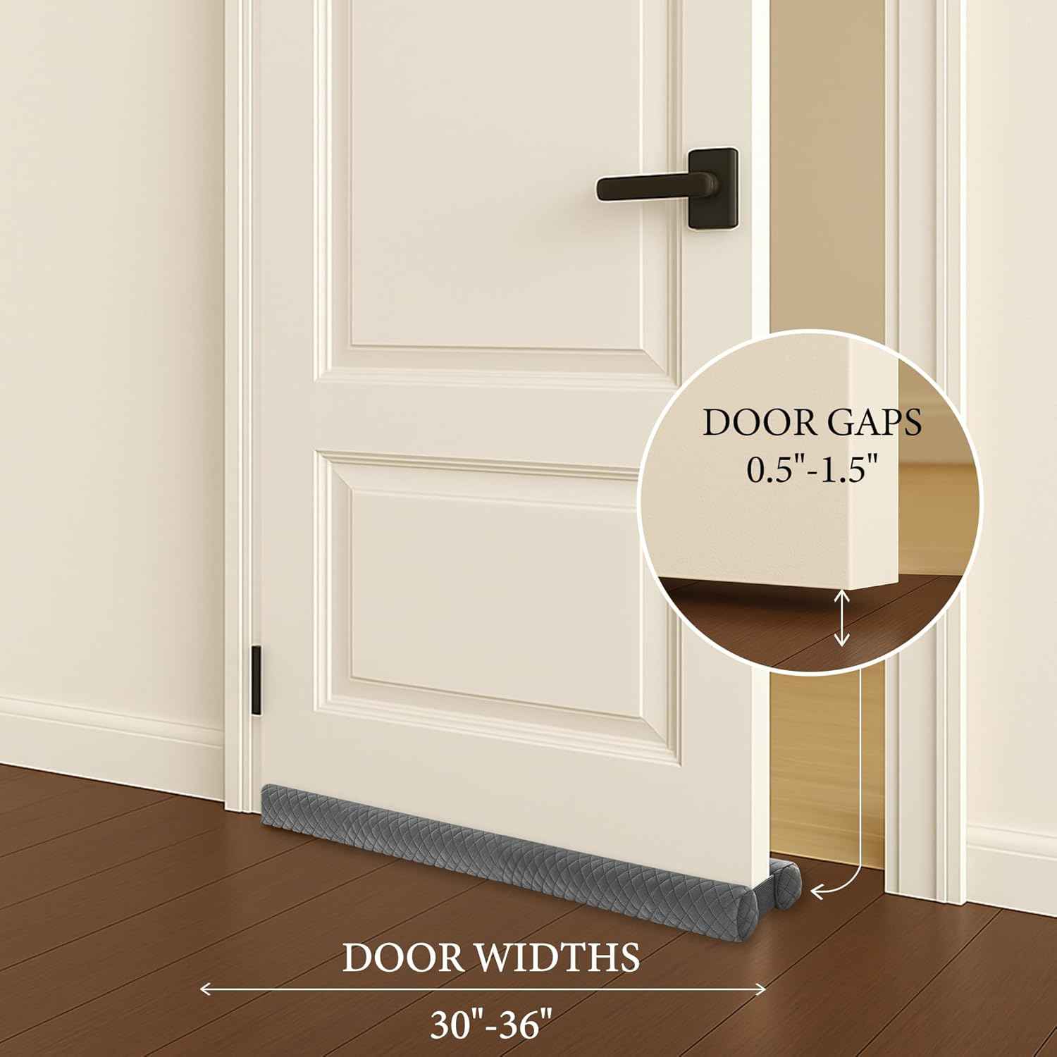 BedyKate Velvet Under Door Draft Stopper – Bedroom Wellness Essential for Blocking Hallway Light and Noise During Nightly Wind-Down