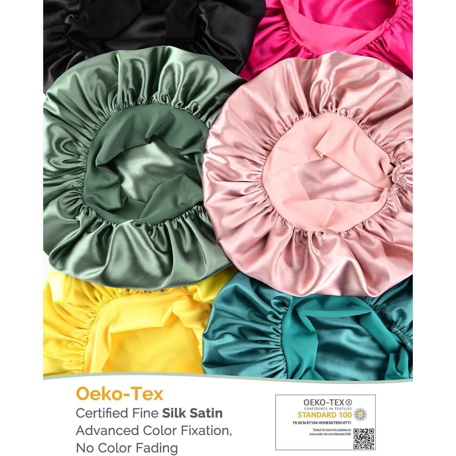 YANIBEST Adjustable Silk Bonnet for Sleeping – Mindful Bedtime Accessory for Women Embracing Self-Care and Natural Hair Wellness