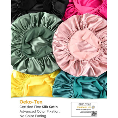 YANIBEST Adjustable Silk Bonnet for Sleeping – Mindful Bedtime Accessory for Women Embracing Self-Care and Natural Hair Wellness