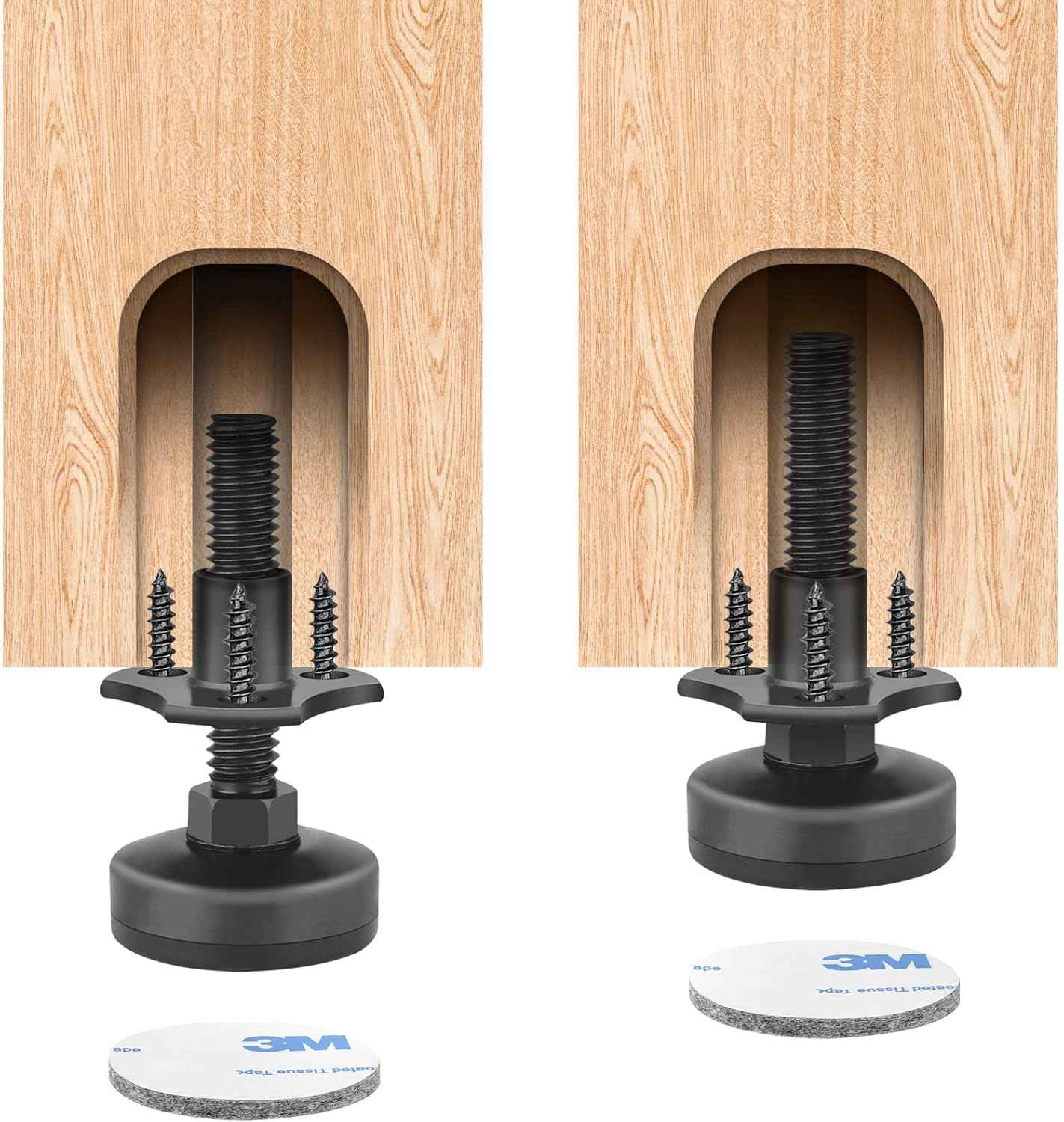 Anwenk Adjustable Leveling Feet for Office Desks and Workstations, Ergonomic Stable Setup for Corporate and Home Office