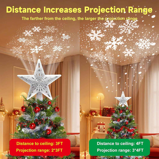 Lumabelle Glitter Star with Ceiling Projector – Thoughtful Holiday Present for Coworkers, Hostesses, and Secret Santa