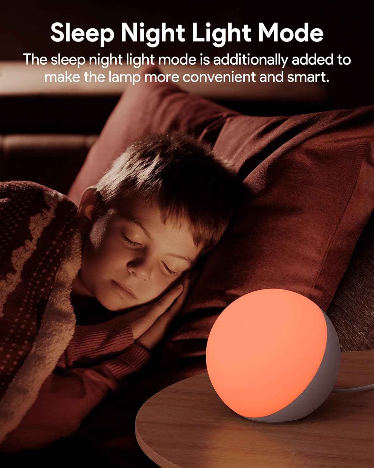 Hifree Smart Table Lamp – Modern Bedroom Decor Accent Lamp, 8 Scene RGB Smart Light for Living Room