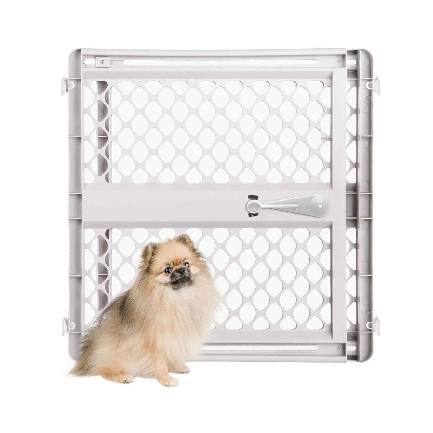 MYPET Universal Pet Gate – Child and Pet Safety Gate for Nursery Doorways and Playrooms, Pressure or Hardware Mount, Gray