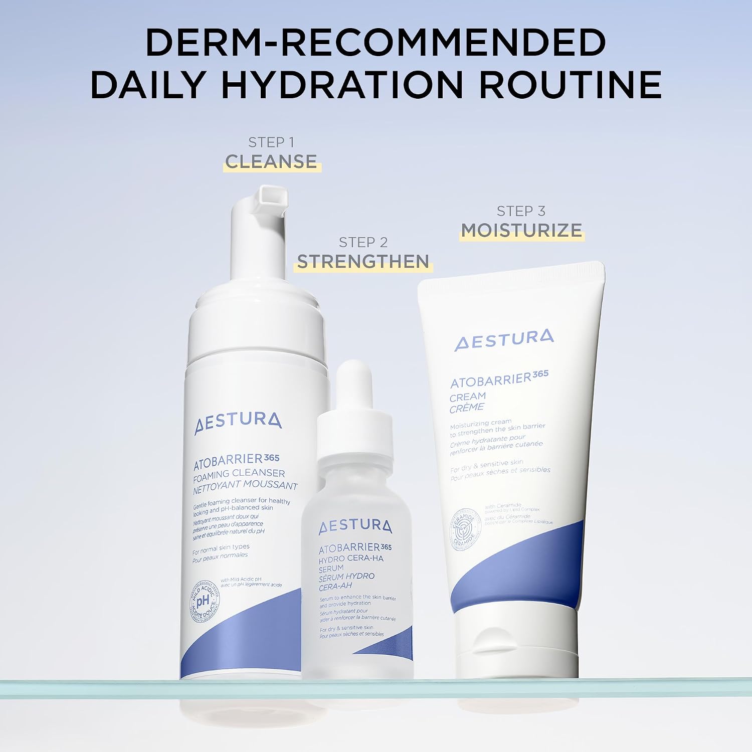 AESTURA ATOBARRIER365 Cream – Soothing Bathroom Vanity Hydrator for Daily Barrier-Care Mindfulness