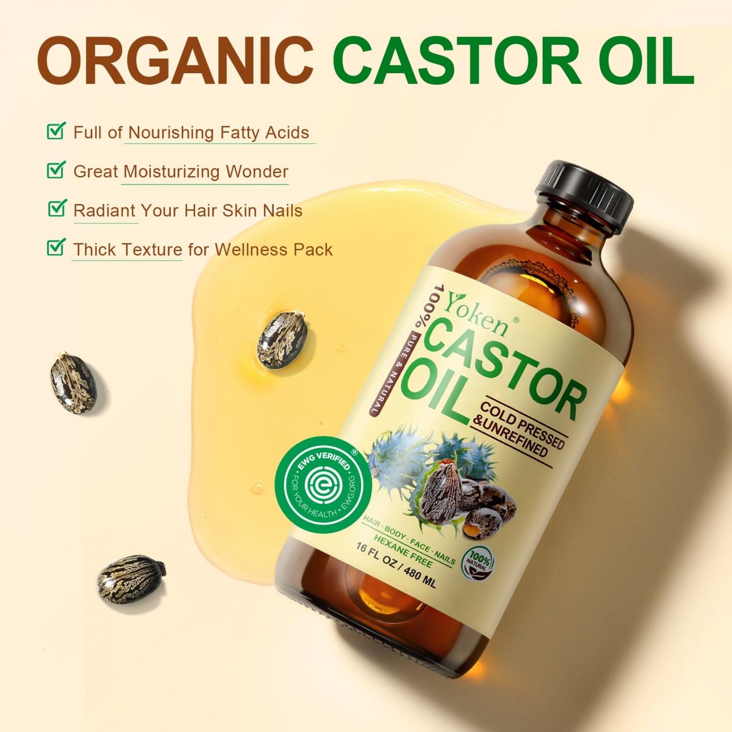 Yoken_Pure_Castor_Oil_Glass_Bottle_16_fl_oz_Natural_Cold_Pressed_Castor_oil_for_Face,_Body,_Hair,_Eyelashes_-_Hexane_Free,_Unrefined,Virgin,_Rich_Fatty_Acids_for_Castor_Oil_Pack_Skin_Moisturizer