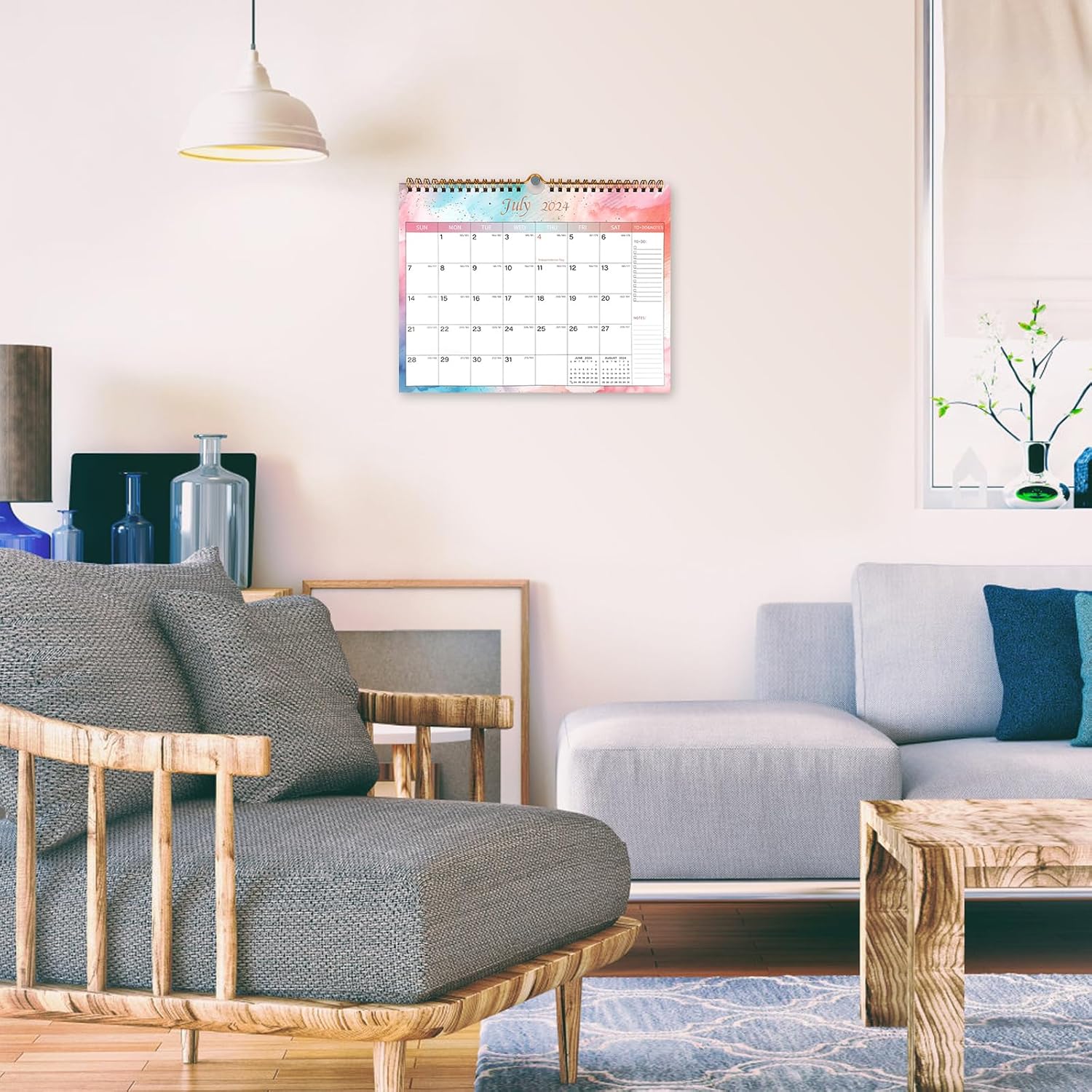 Lbylyhxc_2024-2025_Calendar_-_Includes_July_2024_to_December_2025-18_Monthly_Wall_Calendar_2024-2025,_11_x_8.5_Inches.Thick_Paper_with_Julian_Dates_and_Block_for_New_Year_and_Christmas_Presents_(2024-2025_wall_calendar_colorful)