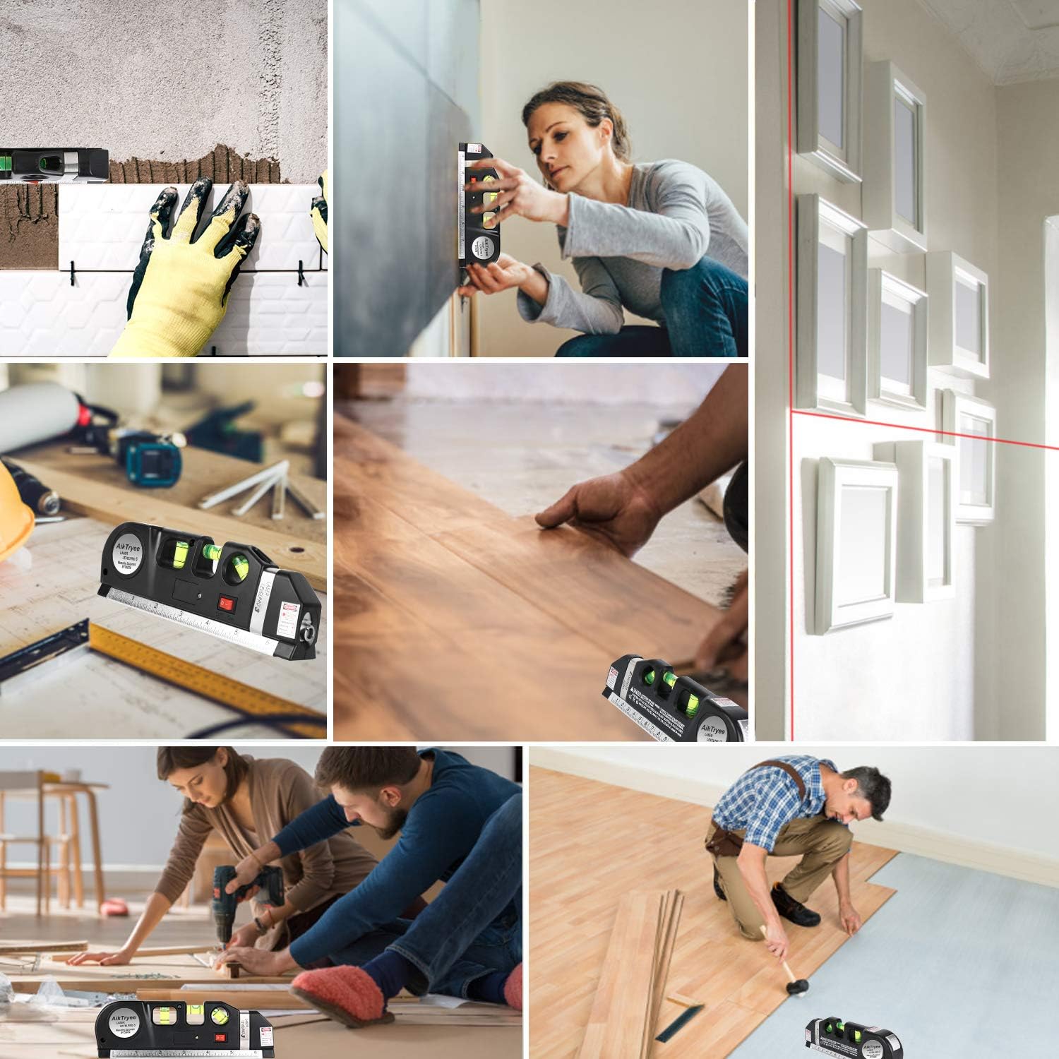 AikTryee Laser Level with Tape Measure – Practical Housewarming Gift for New Homeowners and DIY Enthusiasts