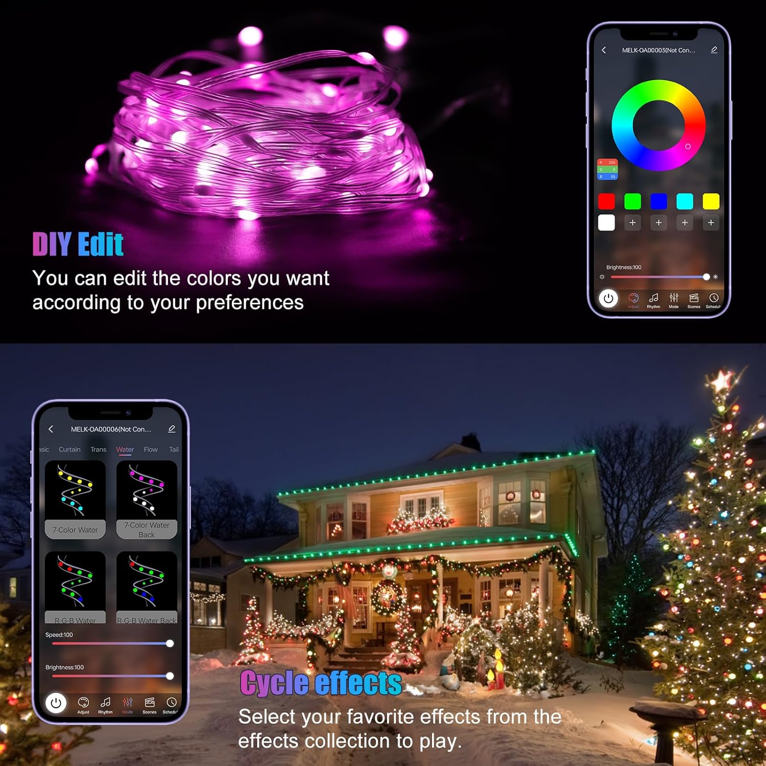 AIMENGTE RGB Smart String Lights 16FT with App and Remote – Thoughtful Birthday Gift for Her, Mom and Teens Who Love Cozy Decor