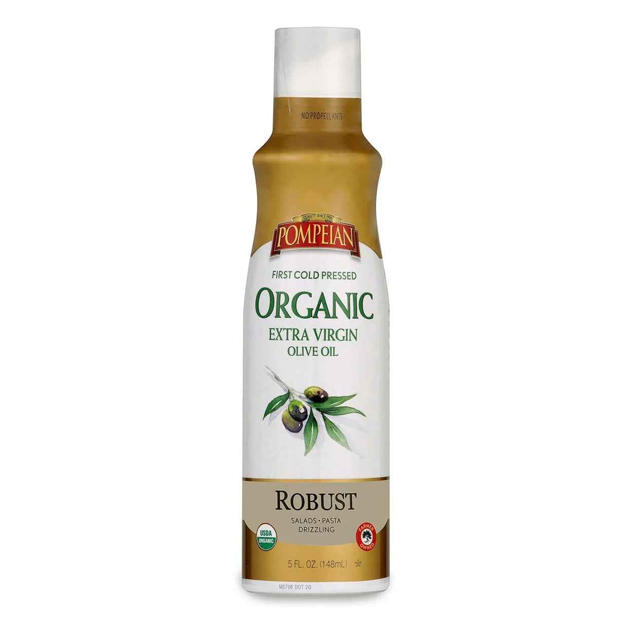 Pompeian Propellant-Free Organic EVOO Cooking Spray with Pouch-Sealed Freshness
